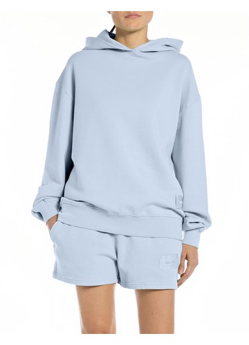 Replay ŽENSKI SWEATSHIRT OPUŠTENOG KROJA U PLAVOJ BOJI  - 1