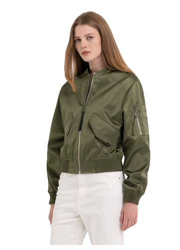 Replay MASLINASTO ZELENA BOMBER JAKNA S DŽEPOVIMA  - 4