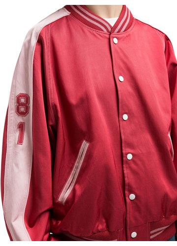 Replay CRVENA BOMBER JAKNA S LOGOTIP NATPISOM NA RUKAVU - 7