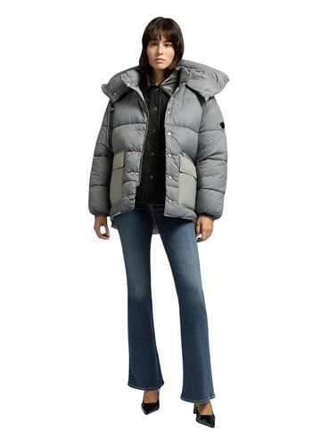 Replay SIVA PODSTAVLJENA JAKNA S VISOKIM OVRATNIKOM - 1