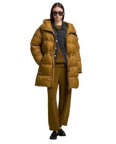 W7910  85048 Replay smeđa podstavljena parka s visokim ovratnikom Replay smeđa podstavljena parka s visokim ovratnikom