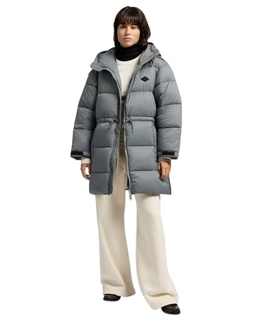 W7910  85048 Replay siva podstavljena parka s visokim ovratnikom Replay siva podstavljena parka s visokim ovratnikom