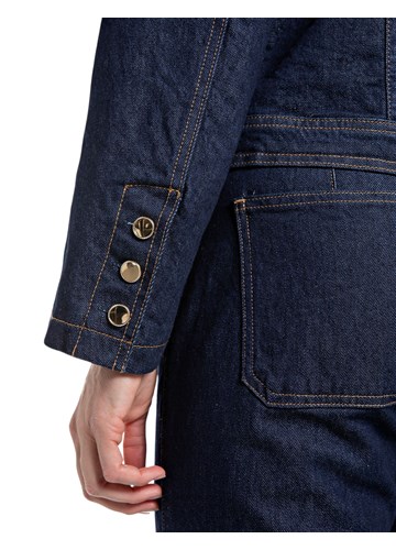 Replay ŽENSKA TAMNA DENIM JAKNA BEZ OVRATNIKA - 7