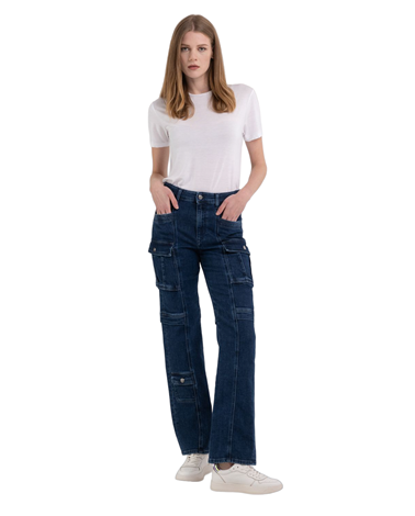 Replay straight fit louysa cargo jeans w8147  581 599