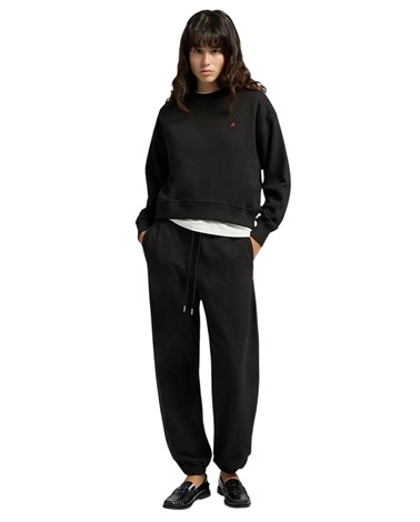 Replay crna oversized jogger trenirka s izvezenim r detaljem