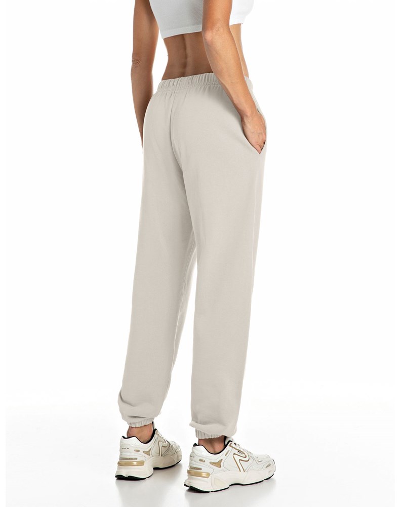 Replay KREM BIJELA OVERSIZED JOGGER TRENIRKA S IZVEZENIM R DETALJEM - 2