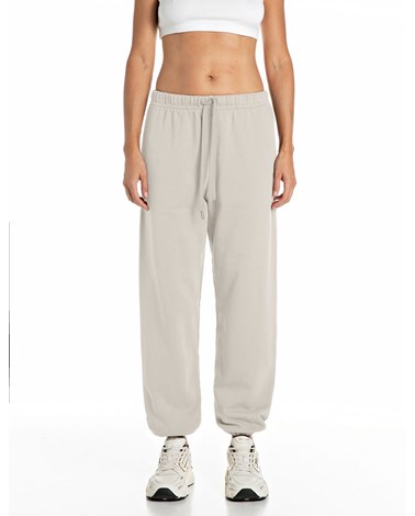 Replay krem bijela oversized jogger trenirka s izvezenim r detaljem