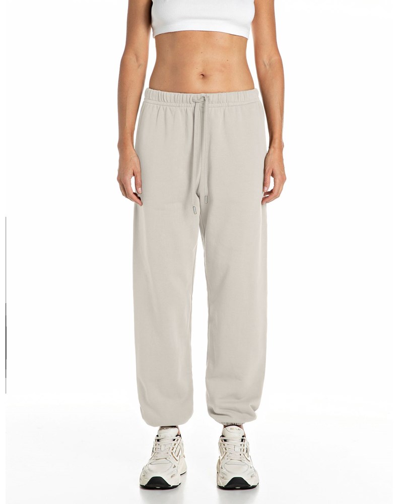 Replay KREM BIJELA OVERSIZED JOGGER TRENIRKA S IZVEZENIM R DETALJEM - 1