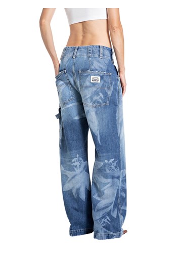 Replay ŽENSKE WIDE LEG JEANS HLAČE S CVJETNIM UZORKOM - 3