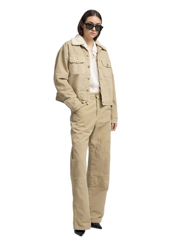 Replay RELAXED FIT PAMUČNE HLAČE U BEŽ BOJI - 1 Replay RELAXED FIT PAMUČNE HLAČE U BEŽ BOJI - 1