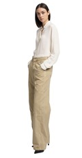RELAXED FIT PAMUČNE HLAČE U BEŽ BOJI - 4