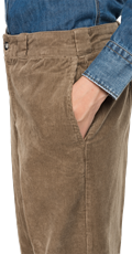 Široke samt hlače u smeđoj boji