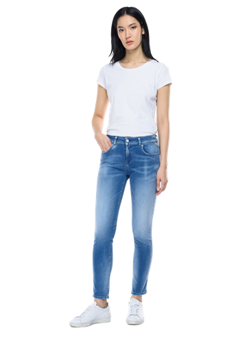 Replay FAABY HYPERFLEX RE-USED WHITE SHADES SLIM FIT JEANS WA429 661 WI5 - 1