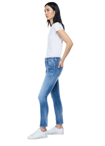 Replay FAABY HYPERFLEX RE-USED WHITE SHADES SLIM FIT JEANS WA429 661 WI5 - 2