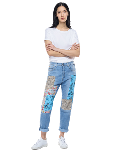 Replay LEONY RELAXED FIT ROSE LABEL JEANS WA454T 509 949 - 1