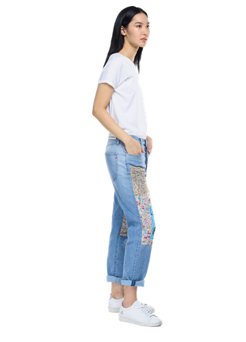 Replay LEONY RELAXED FIT ROSE LABEL JEANS WA454T 509 949 - 4