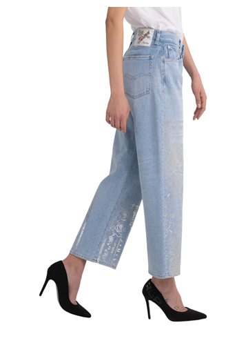 Replay WIDE LEG FIT HEVELEEN JEANS WA488P 519 47D - 2