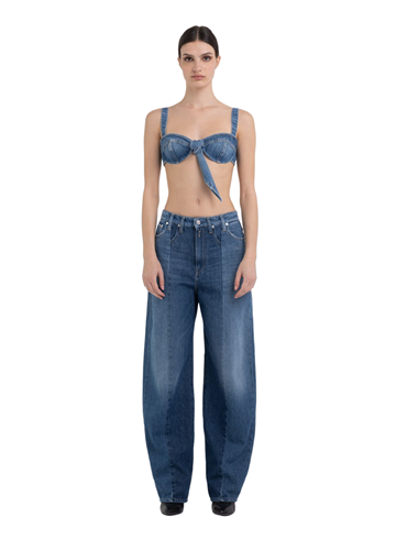 Replay ATELIER CROPPED TOP OD TRAPERA  - 1