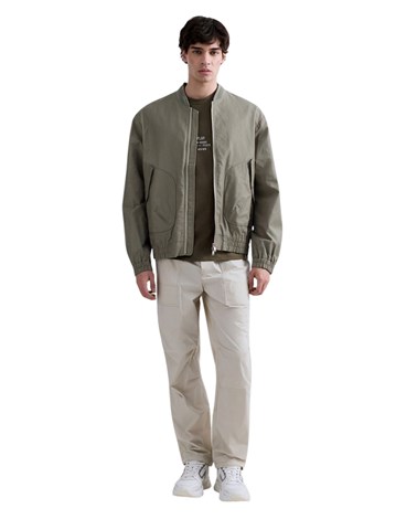 Replay zelena bomber jakna od kepera s izvezenim natpisom