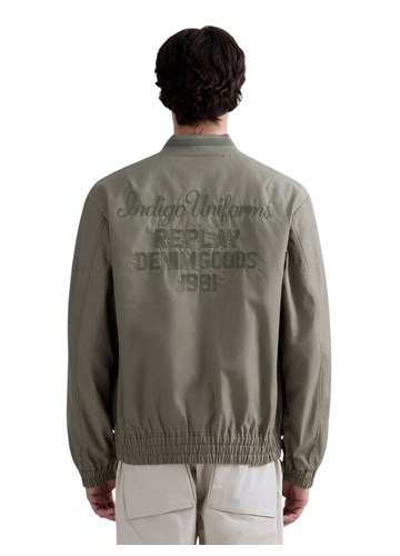 Replay ZELENA BOMBER JAKNA OD KEPERA S IZVEZENIM NATPISOM - 3