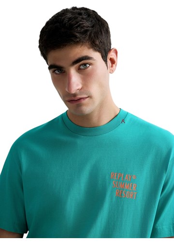 Replay ZELENA MAJICA OPUŠTENOG KROJA S PRINTOM SICILIA - 6