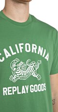 ZELENA PAMUČNA MAJICA S NATPISOM CALIFORNIA REPLAY GOODS - 3