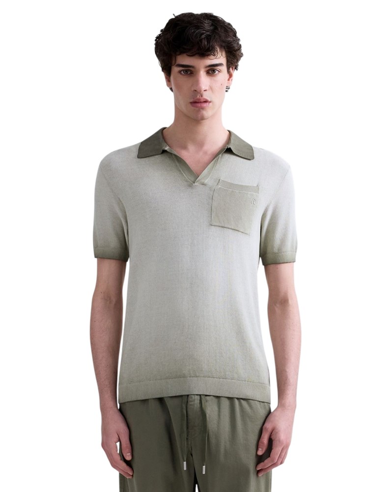Replay ZELENA PLETENA POLO MAJICA S OMBRE EFEKTOM - 2