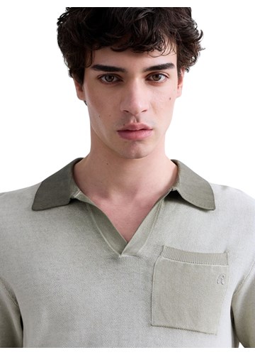 Replay ZELENA PLETENA POLO MAJICA S OMBRE EFEKTOM - 5