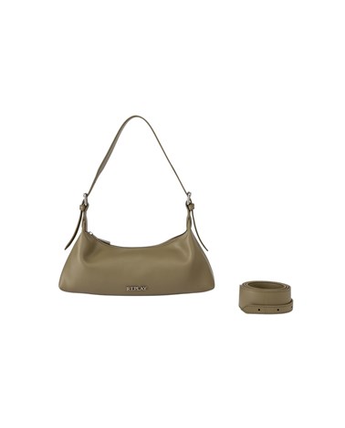 Replay zelena torbica za rame u obliku polumjeseca