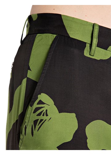 Replay ZELENE RAVNE HLAČE OD VISKOZE S KRUPNIM CVJETNIM UZORKOM - 5