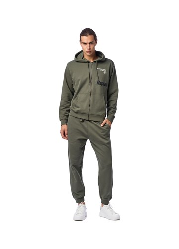 Replay ZELENI PAMUČNI DONJI DIO TRENIRKE S LOGOTIP ETIKETOM - 1