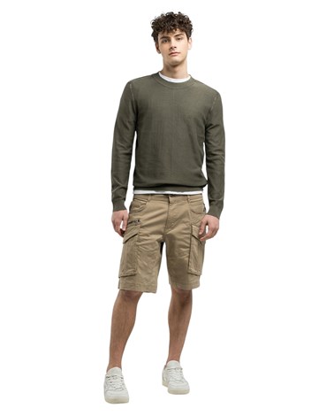 UK4717 G21280G Replay zeleni regular fit pulover s vezenim detaljima Replay zeleni regular fit pulover s vezenim detaljima