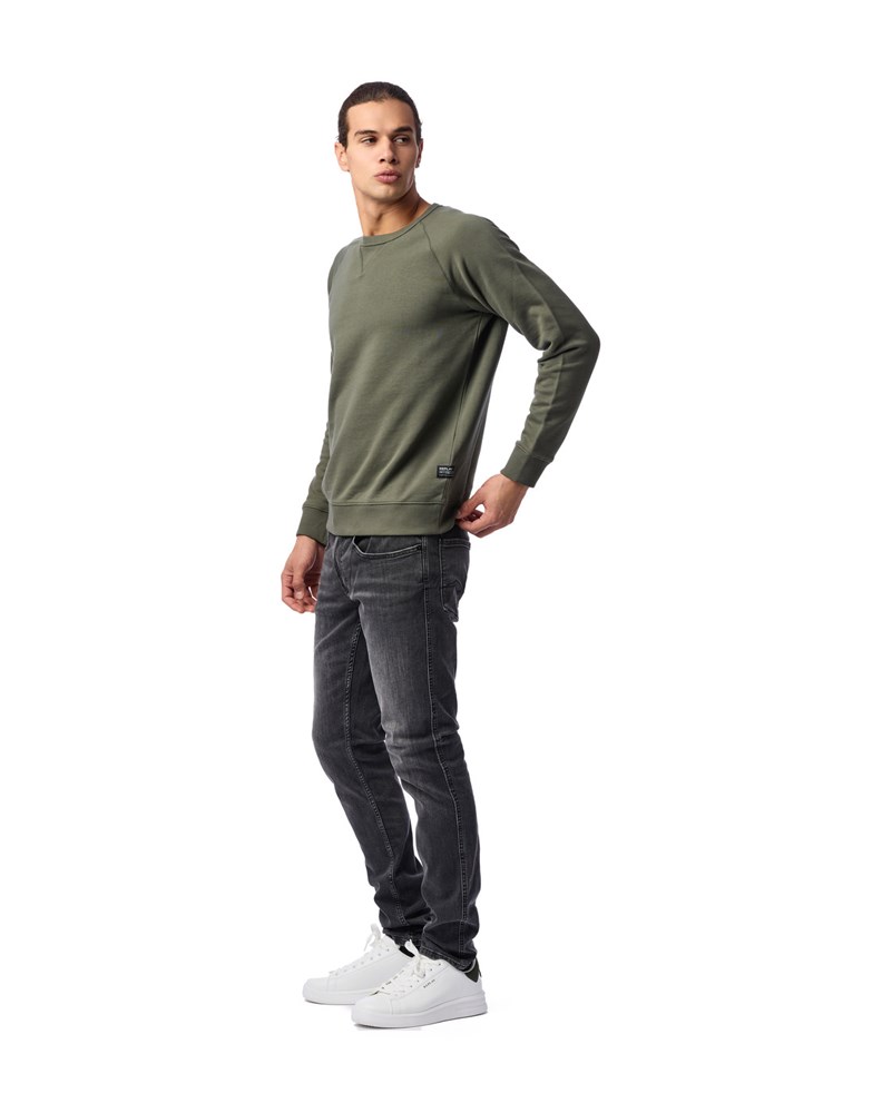 Replay ZELENI SWEATSHIRT S DETALJEM NA OVRATNIKU - 1