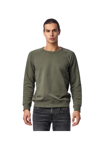 Replay ZELENI SWEATSHIRT S DETALJEM NA OVRATNIKU - 2