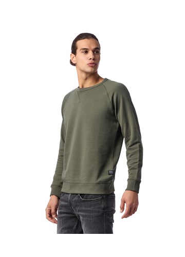 Replay ZELENI SWEATSHIRT S DETALJEM NA OVRATNIKU - 3