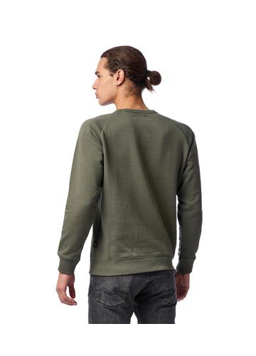 Replay ZELENI SWEATSHIRT S DETALJEM NA OVRATNIKU - 4