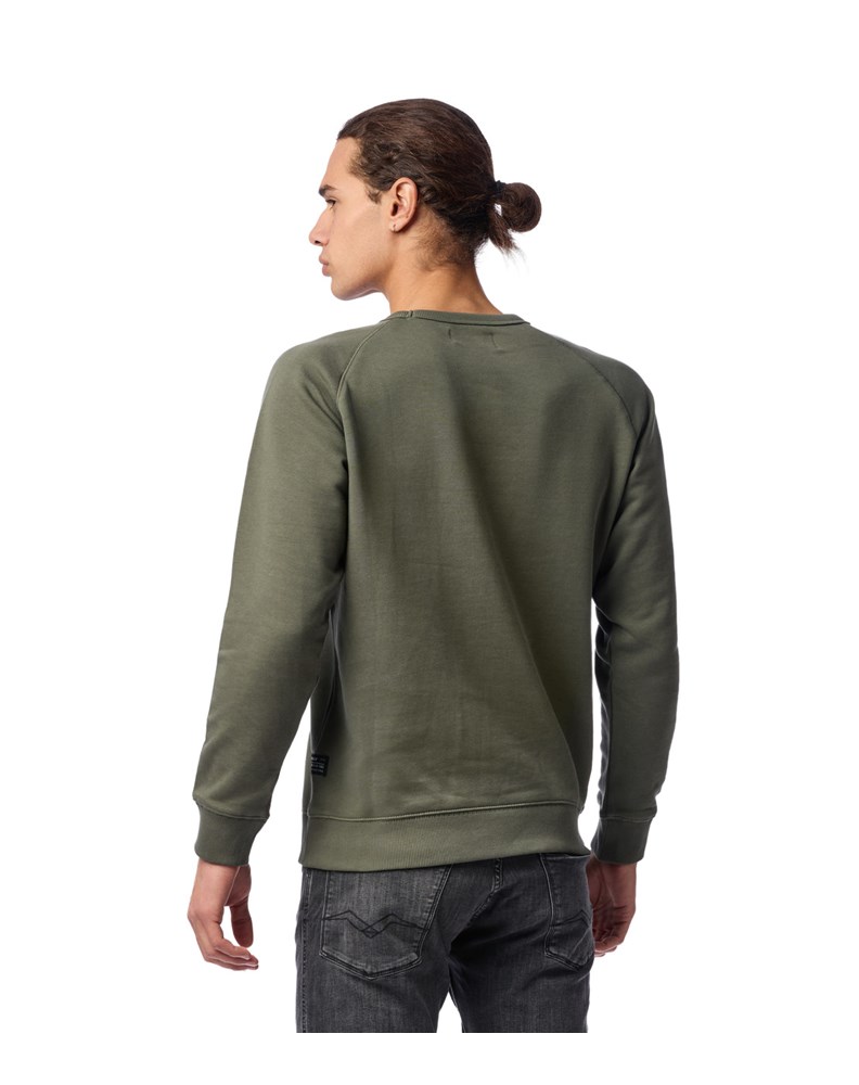 Replay ZELENI SWEATSHIRT S DETALJEM NA OVRATNIKU - 4