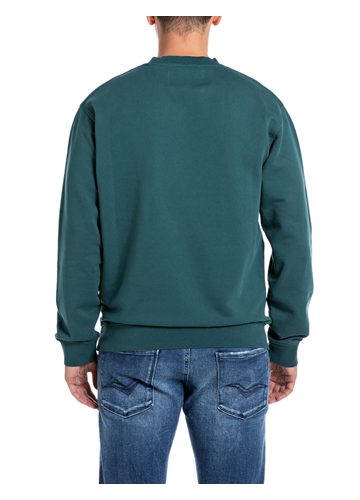 Replay ZELENI CLASSIC SWEATSHIRT OD ORGANSKOG PAMUKA - 2
