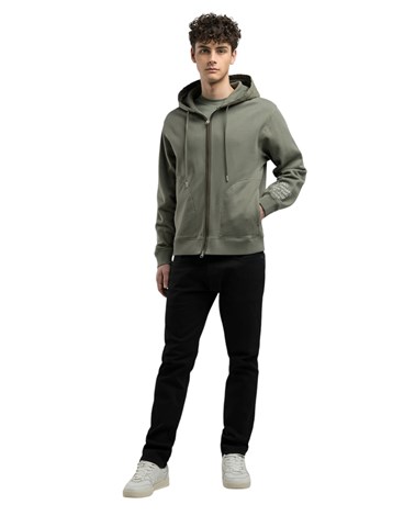 Replay zeleni hoodie s ispisom slova na rukavu