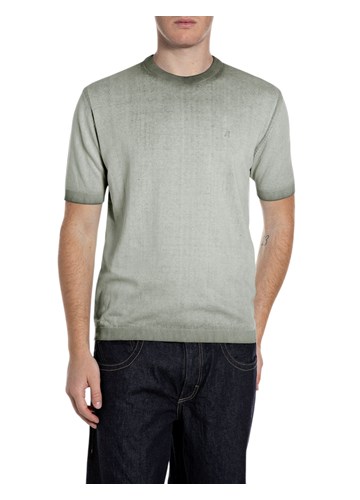 Replay ZELENI PULOVER S OMBRE EFEKTOM - 1