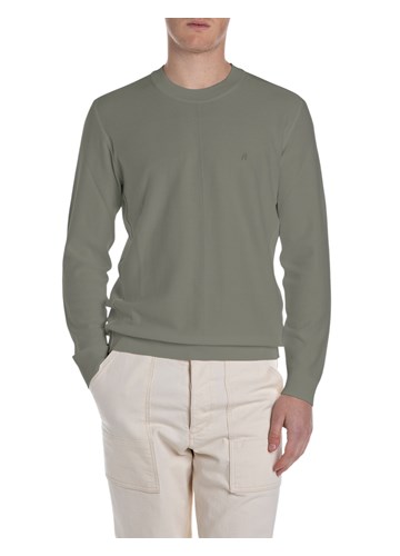 Replay ZELENI REGULAR FIT PULOVER S VEZENIM DETALJIMA - 1