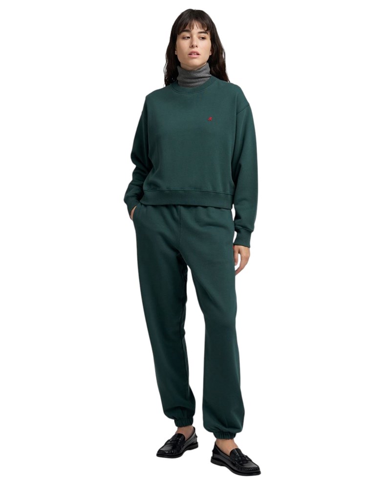 Replay ZELENI SWEATSHIRT OD PAMUKA S IZVEZENIM R - 1