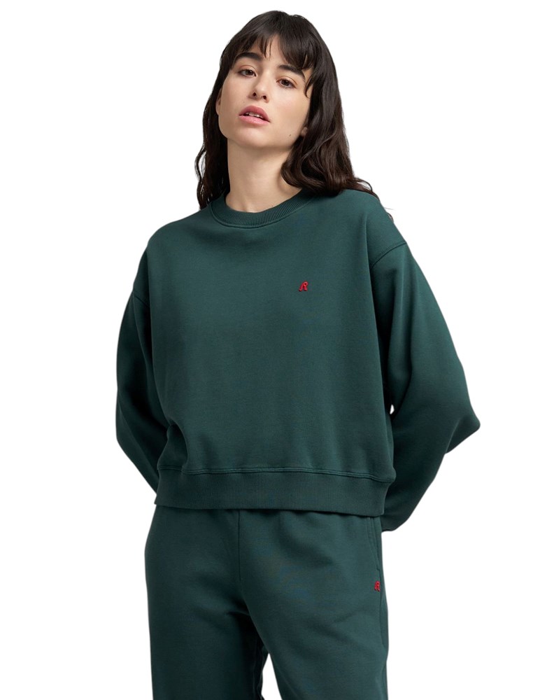 Replay ZELENI SWEATSHIRT OD PAMUKA S IZVEZENIM R - 2
