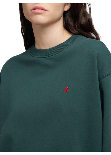 Replay ZELENI SWEATSHIRT OD PAMUKA S IZVEZENIM R - 5