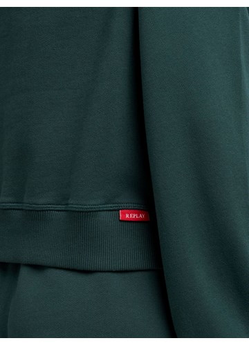 Replay ZELENI SWEATSHIRT OD PAMUKA S IZVEZENIM R - 7
