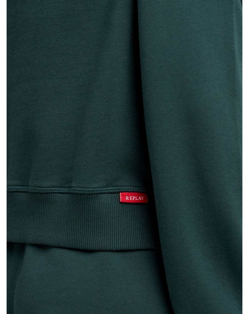 Replay ZELENI SWEATSHIRT OD PAMUKA S IZVEZENIM R - 7