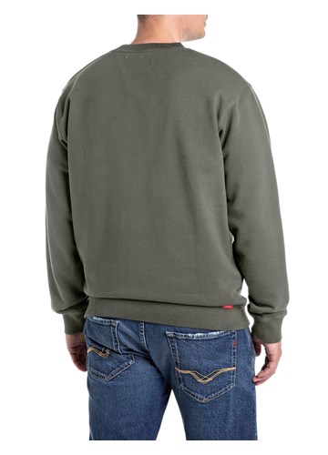 Replay ZELENI BASIC SWEATSHIRT S CRVENIM LOGOM - 2