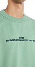 ZELENI SWEATSHIRT S IZVEZENIM NATPISOM - 3
