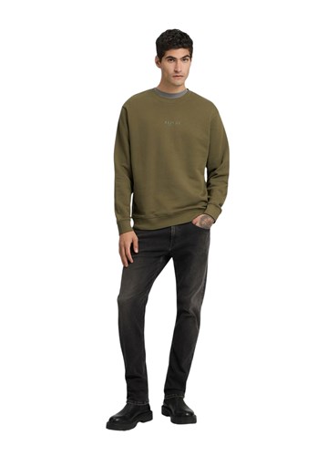 Replay TAMNOZELENI SWEATSHIRT S MALIM REPLAY NATPISOM - 1