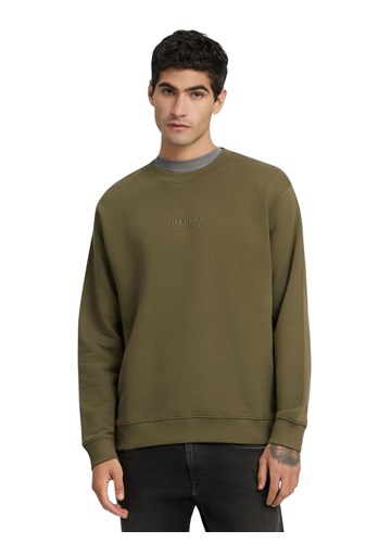 Replay TAMNOZELENI SWEATSHIRT S MALIM REPLAY NATPISOM - 2